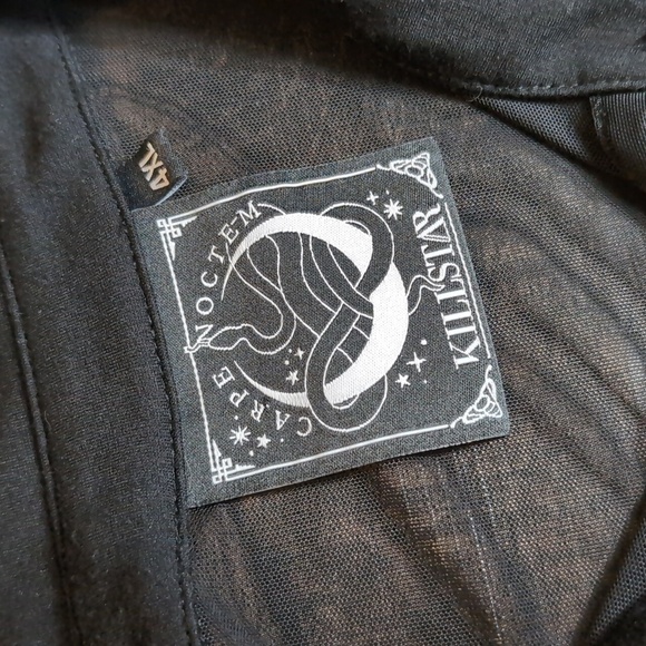 Killstar Eve's Hollow Mesh See Thru Dress Size 4XL (20-22) In Black Goth Rave - Picture 2 of 12